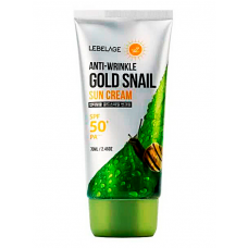 LEBELAGE Крем солнцезащитный с муцином улитки и золотом. Gold snail sun cream SPF50+ PA+++, 70 мл.