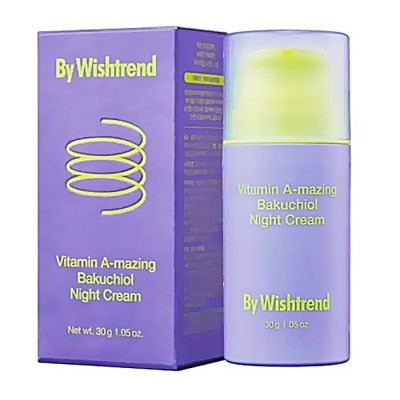 BY WISHTREND Крем для лица ночной ретинол и бакучиол. Vitamin A-mazing bakuchiol night cream, 30 гр.