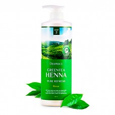 DEOPROCE Бальзам для волос с зеленым чаем и хной. Green tea henna pure refresh rinse, 1000 мл.