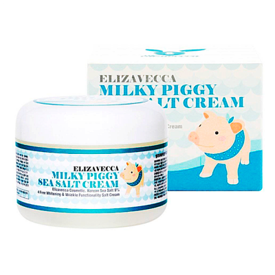 ELIZAVECCA Крем увлажняющий. Milky piggy sea salt cream, 100 гр.