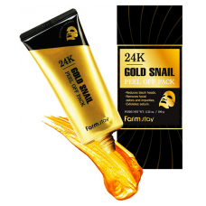 FARMSTAY Маска пленка с золотом и муцином улитки. 24K gold snail peel off pack, 100 гр.